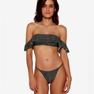 Vix Paula Hermanny off the shoulder polka dot bikini